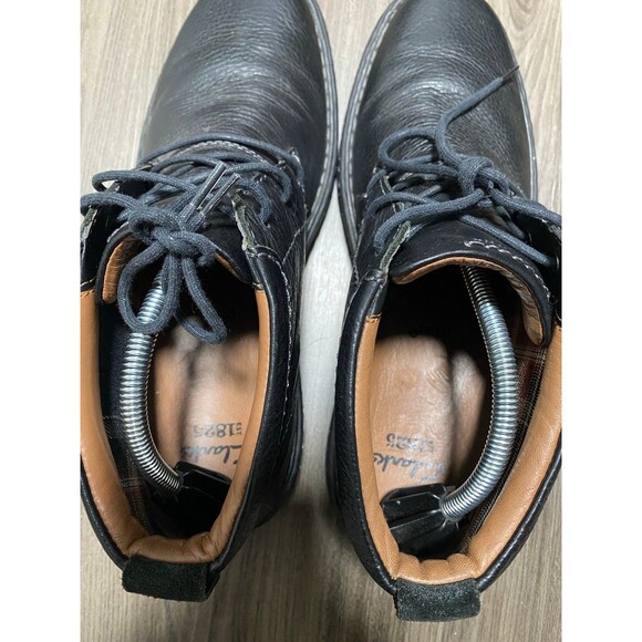 Clarks Chukka Boots Mens Sz 10.5 Black Leather Lace Up Stratton Limit main image 4